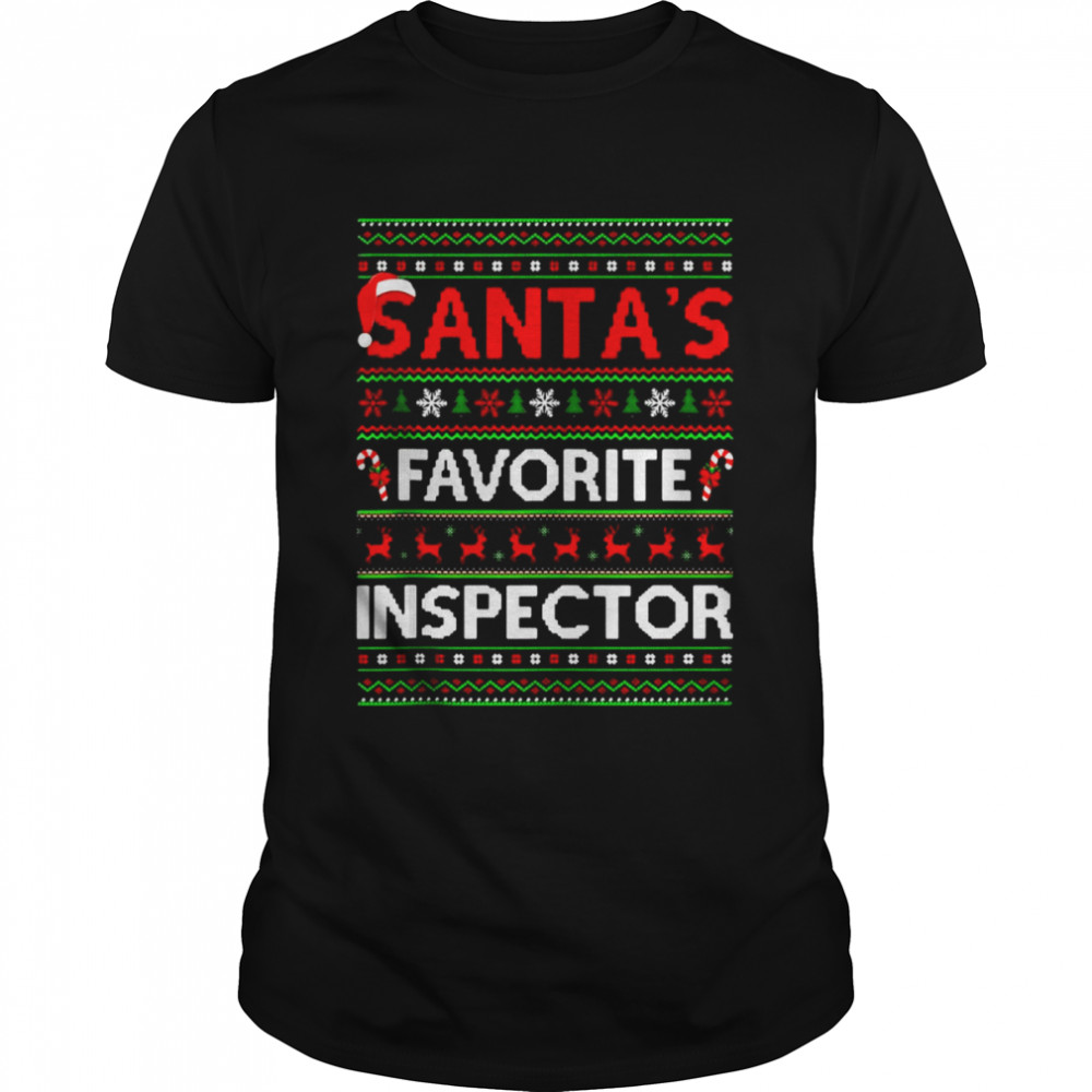 Xmas Lighting Santa’s Favorite Inspector Christmas Shirt