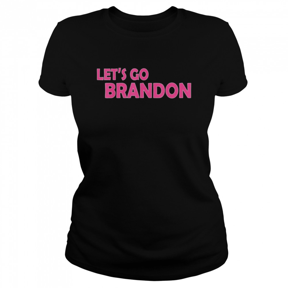 2021 Lets Go Brandon Funny Pink Text Men Women Impeach 46  Classic Women's T-shirt
