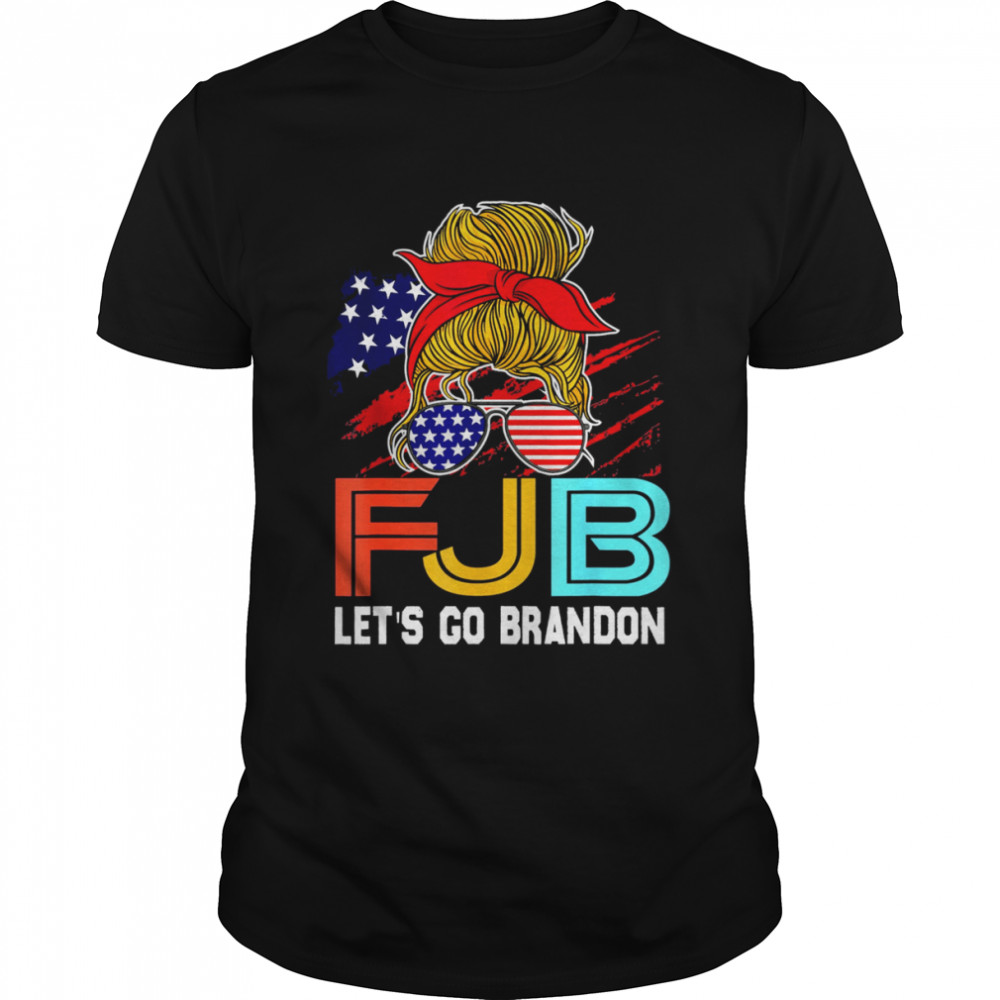 Anti Biden Let’s Go Brandon American Flag T-Shirt