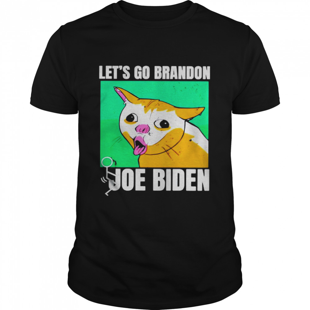 Cat let’s go brandon fuck Joe Biden shirt