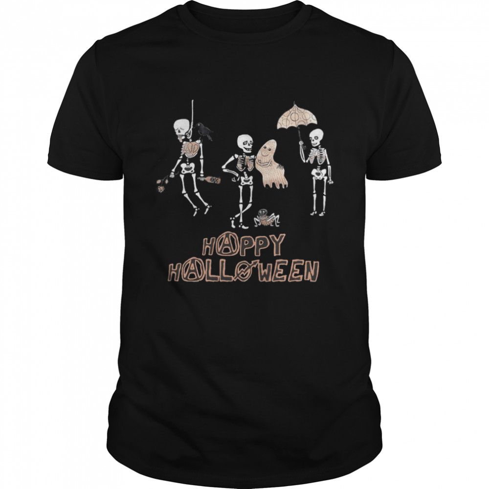 Halloween Skeletons and Spooky Ghosts Halloween Party T-shirt