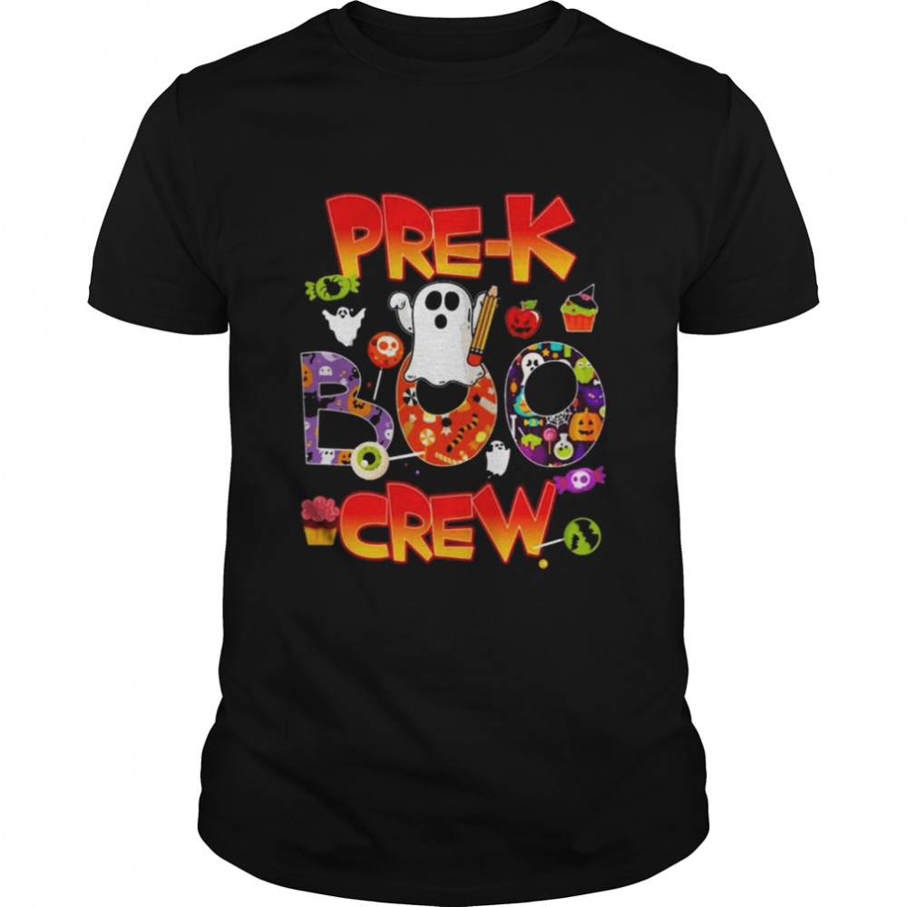 PreK Teacher Boo Crew Happy Halloween shirt