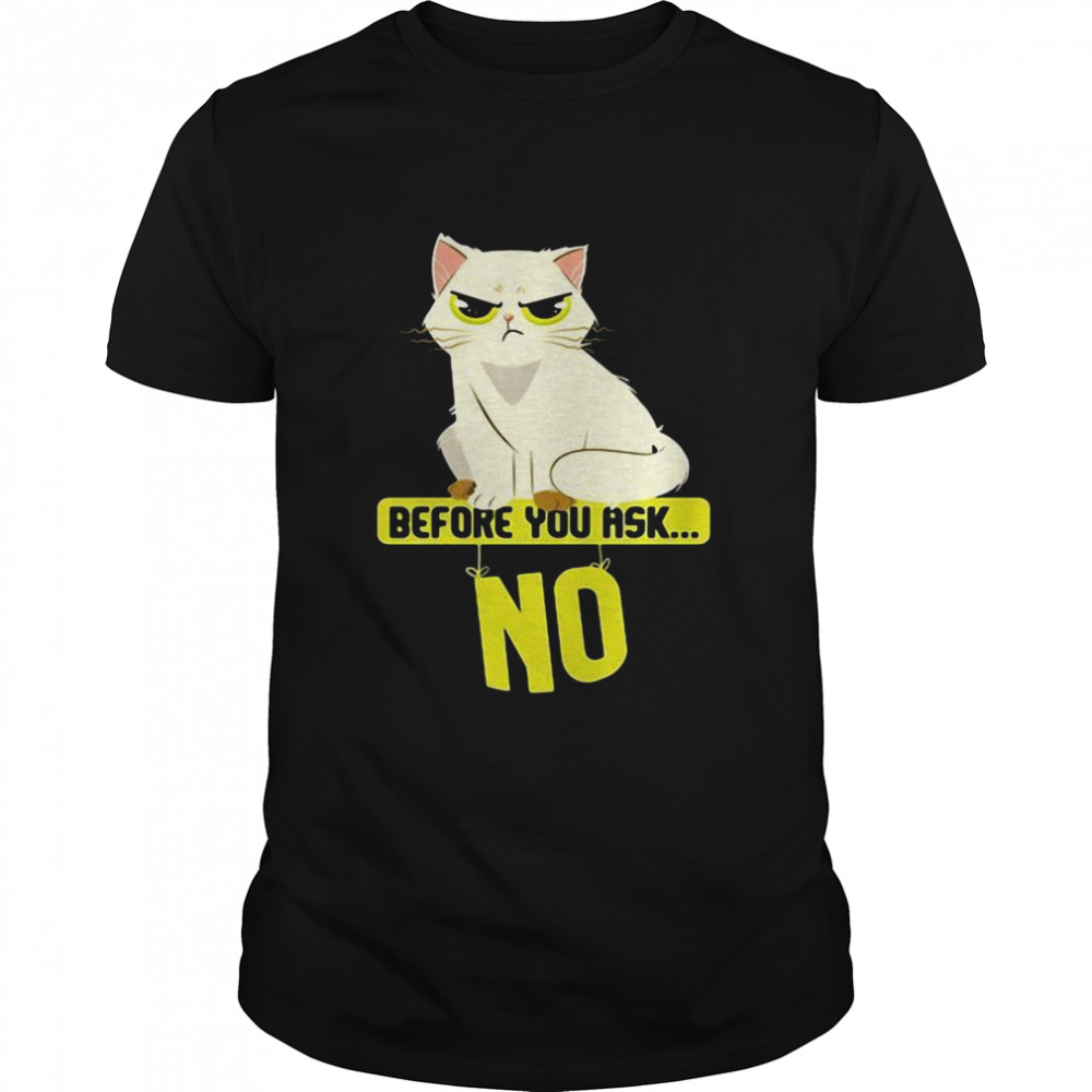 Before You Ask No Cat Shirt