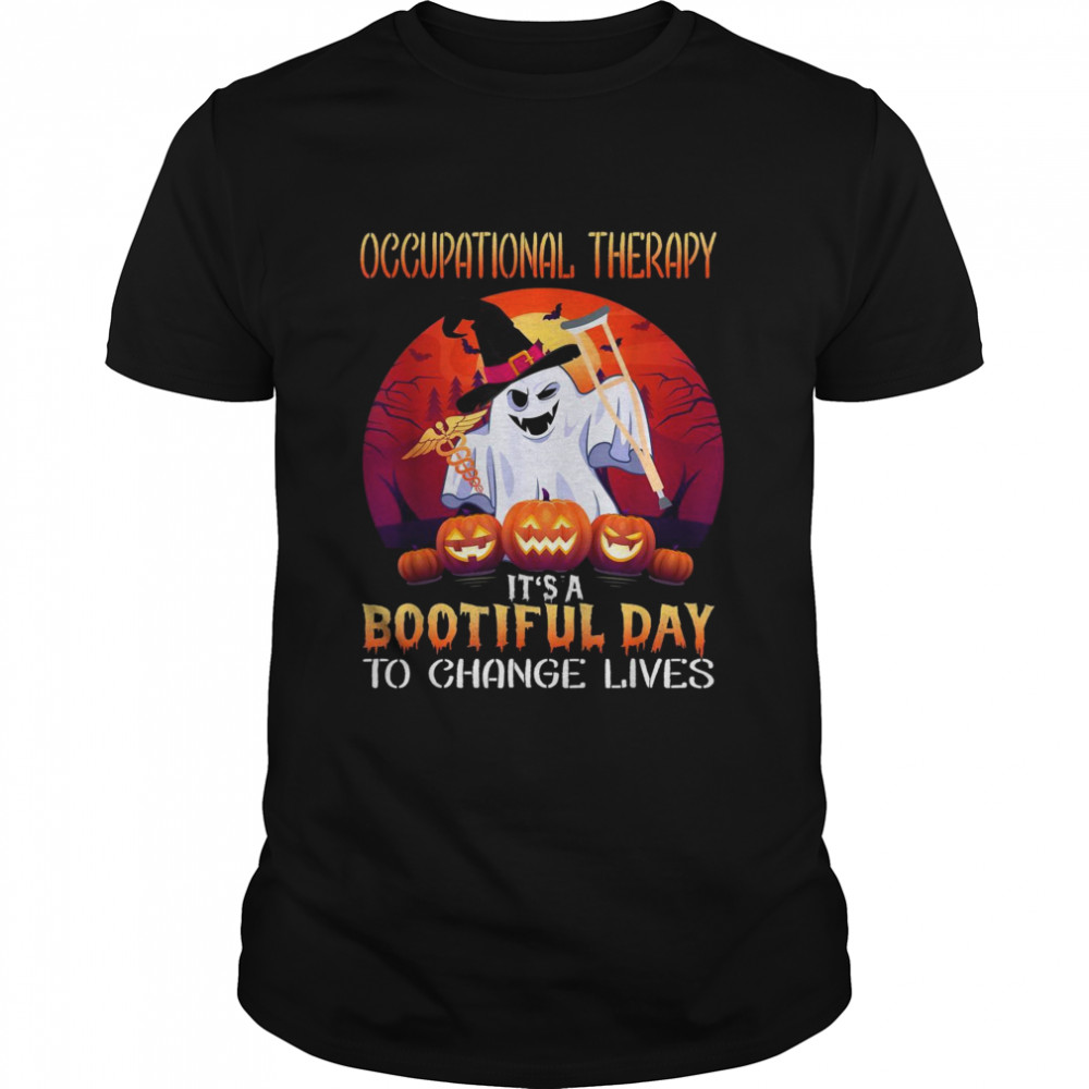 Halloween Occupational Therapy’ A Bootiful Day To Save Lives Shirt