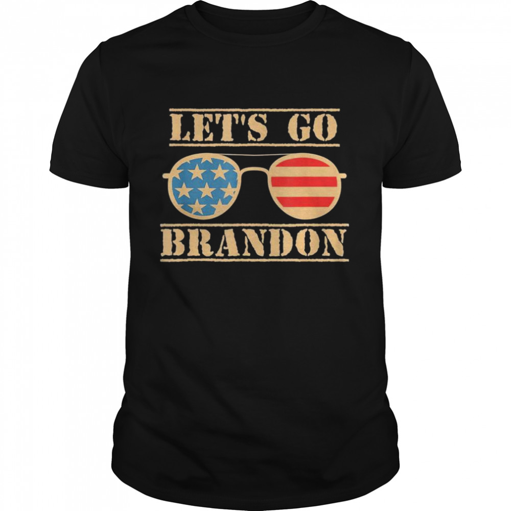 Lets Go Brandon Conservative American Flag Retro shirt
