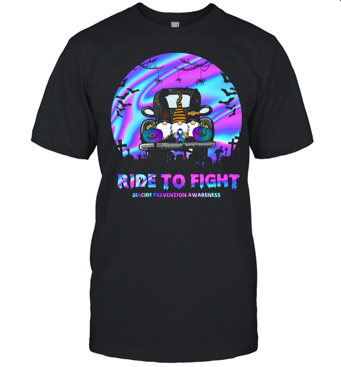 Ride To Fight Suicide Prevention Awareness Halloween T-shirt