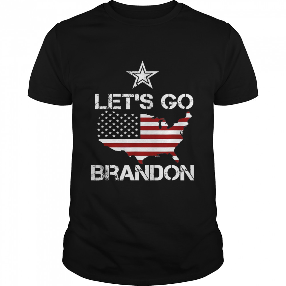 Anti Biden Let’s Go Brandon Conservative Anti Liberal USA Flag Shirt
