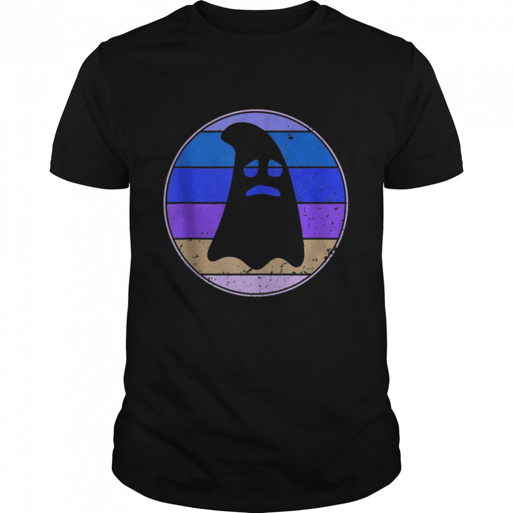 Ghost Halloween Party Retro Sunset 60s 70s Shirt
