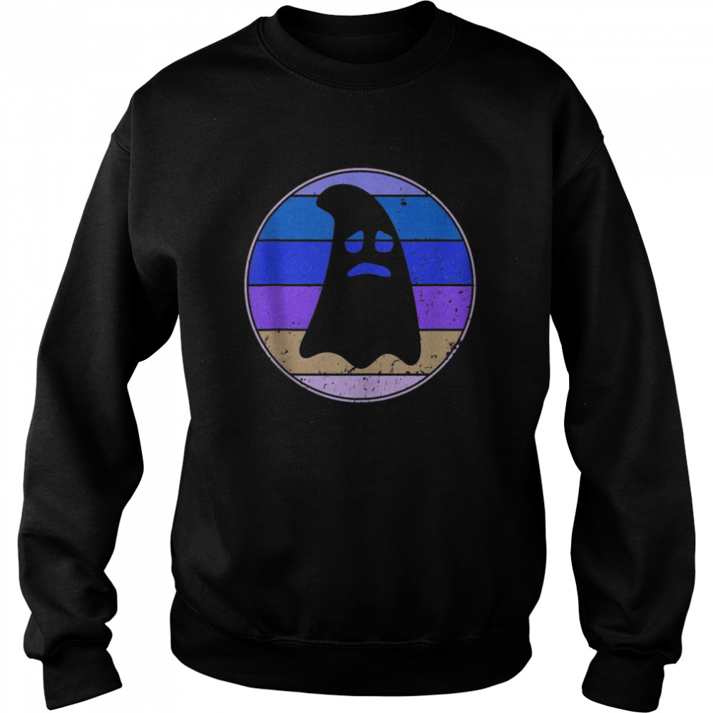 Ghost Halloween Party Retro Sunset 60s 70s  Unisex Sweatshirt