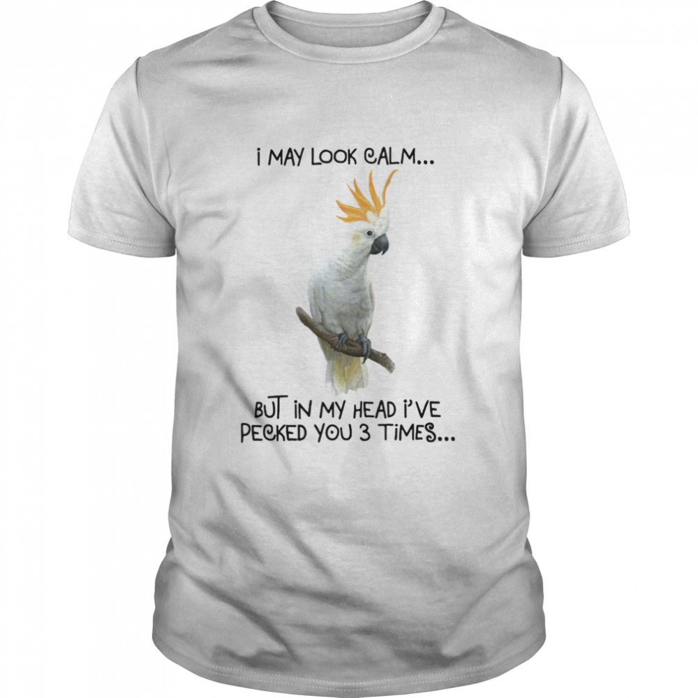 I May Look Calm But In My Head I.ve Pecked You 3 Times Shirt
