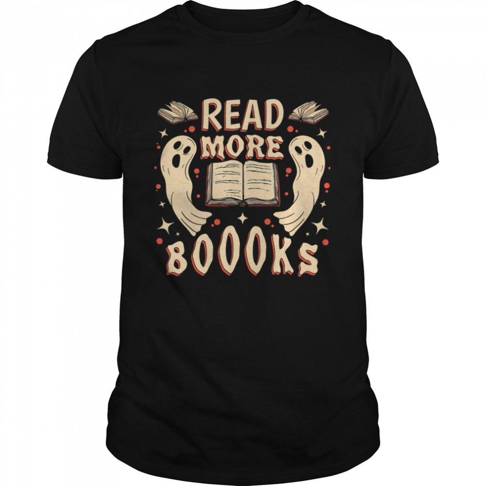 Halloween Ghost Boo Books Read Booooks Librarian Halloween Shirt