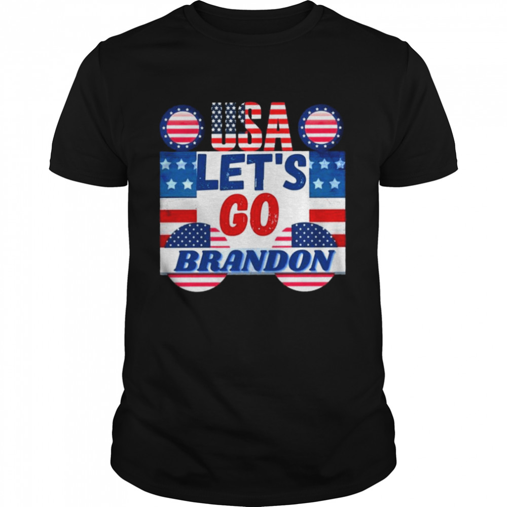 Lets Go Brandon Chant Usa Flag FJB shirt