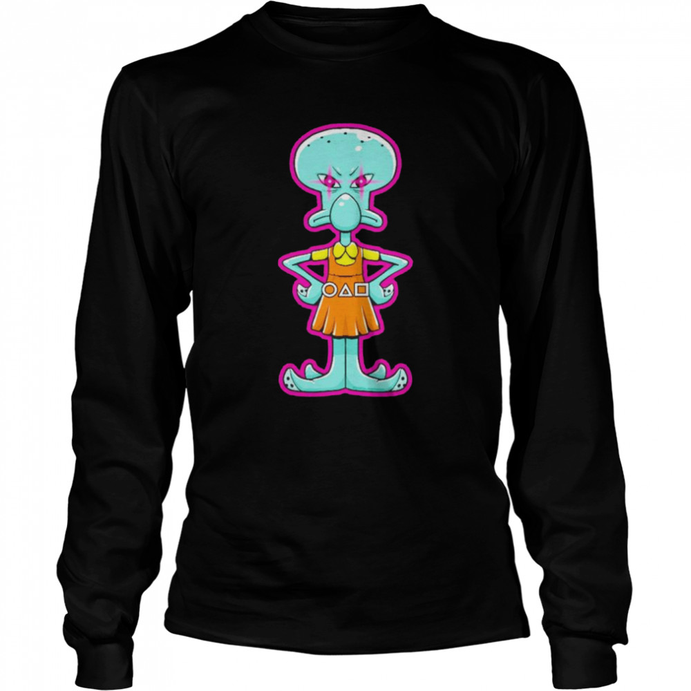 Squid Game Doll mashup Squidward shirt Long Sleeved T-shirt