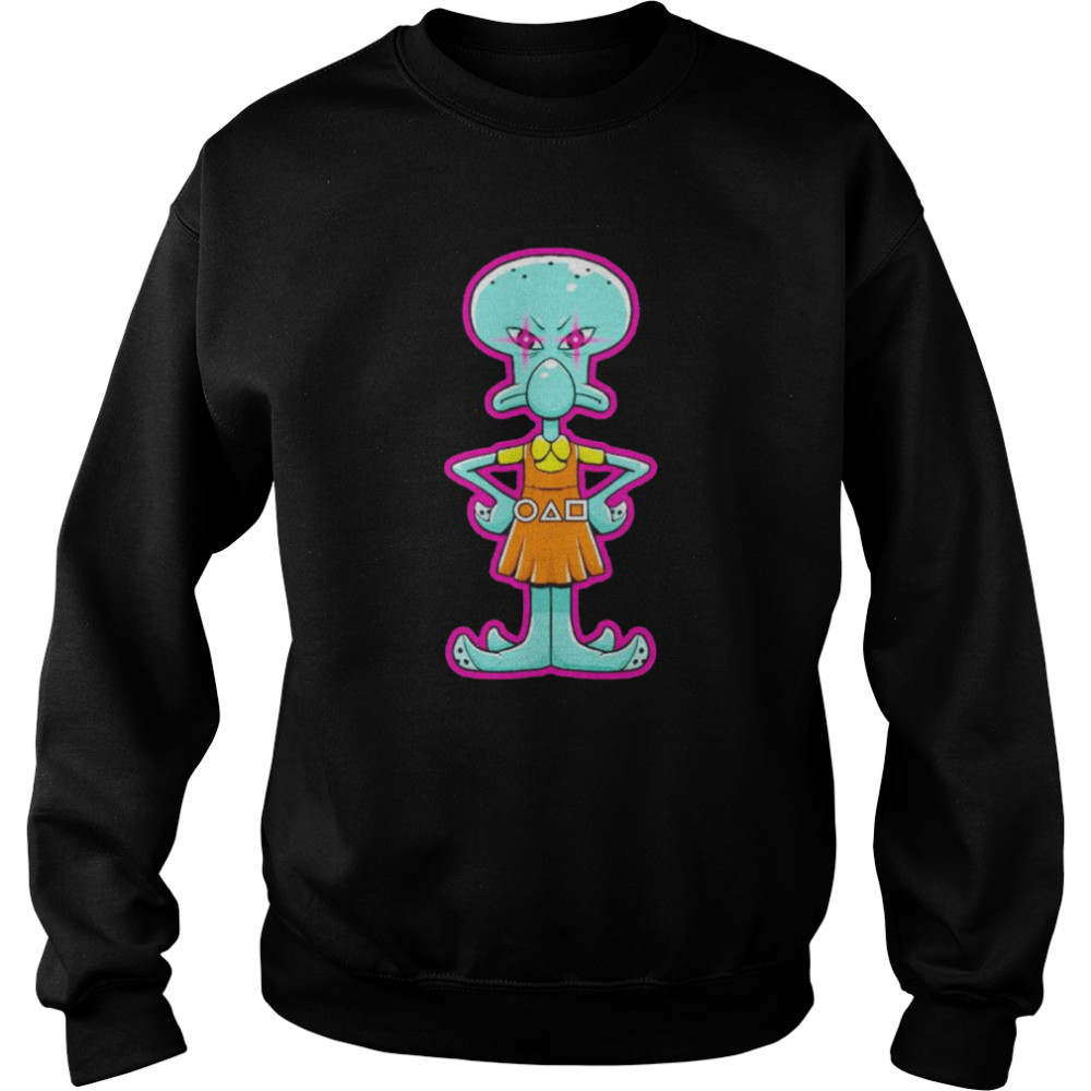 Squid Game Doll mashup Squidward shirt Unisex Sweatshirt