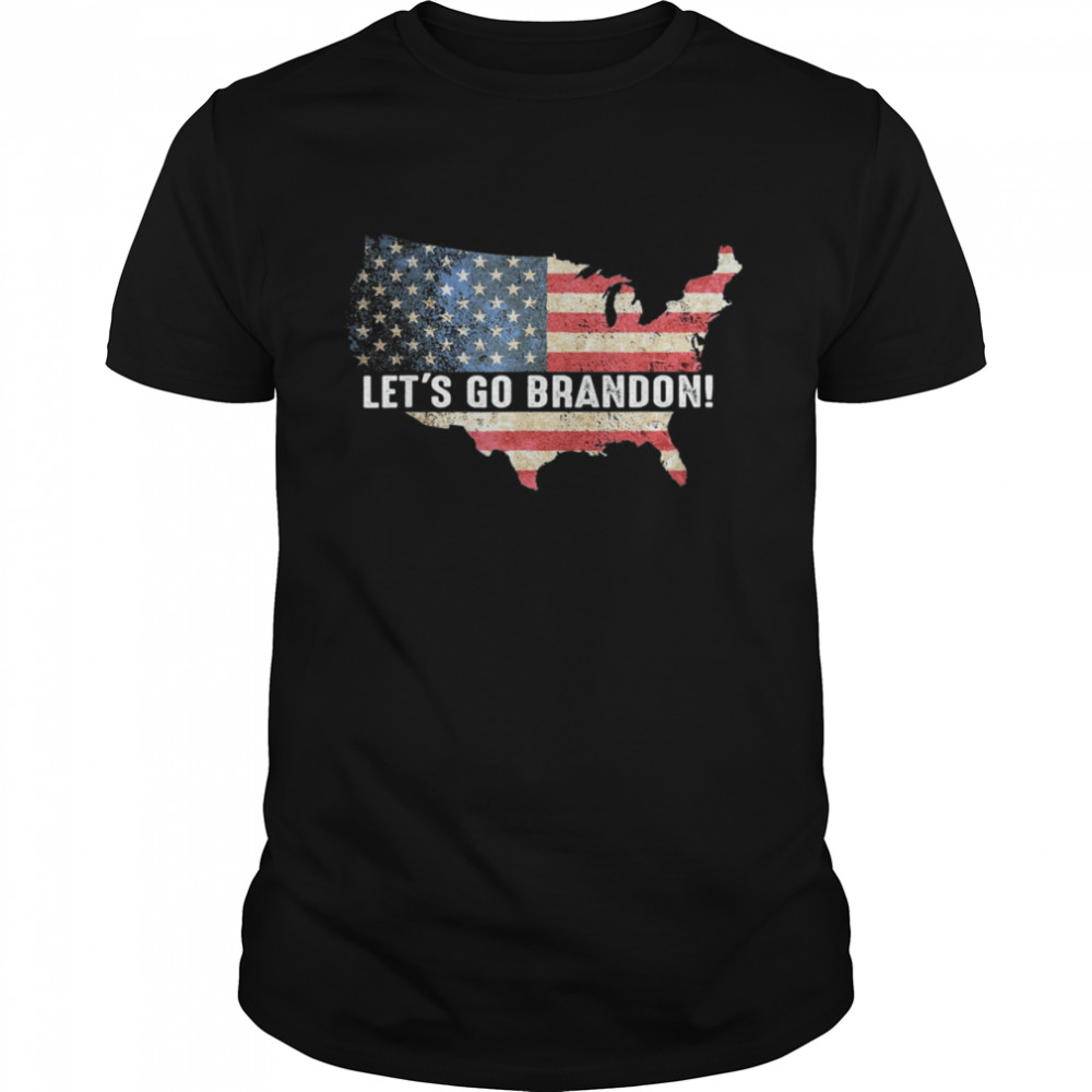 Let’s Go Brandon Chant USA Flag Impeach Joe Biden Shirt