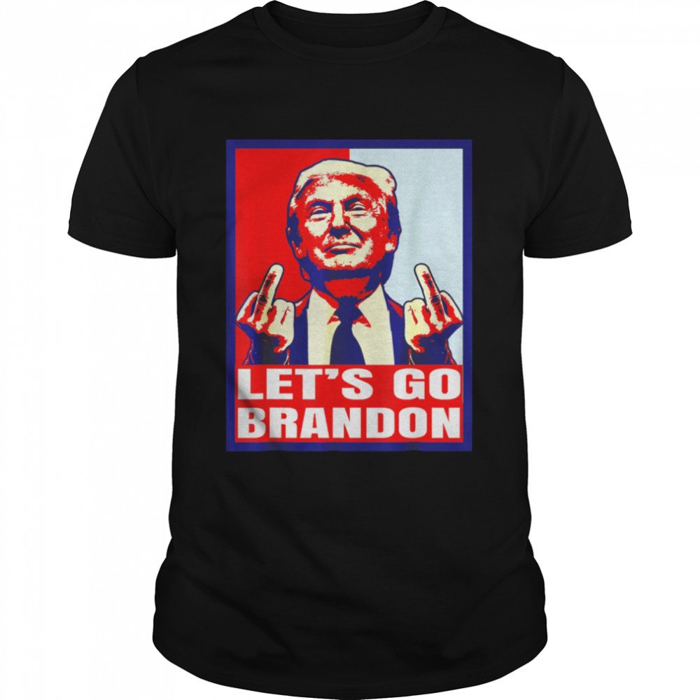 Let’s Go Brandon FJB Conservative US Flag Impeach 46  Classic Men's T-shirt