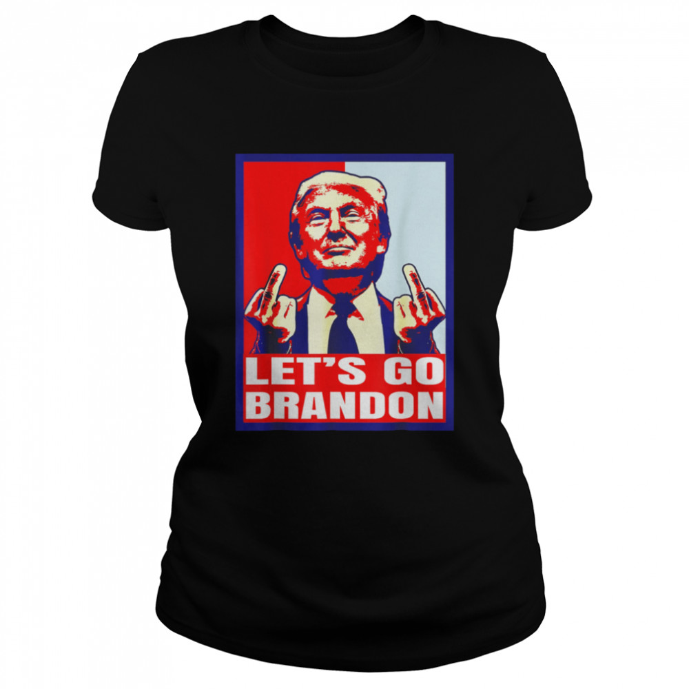 Let’s Go Brandon FJB Conservative US Flag Impeach 46  Classic Women's T-shirt