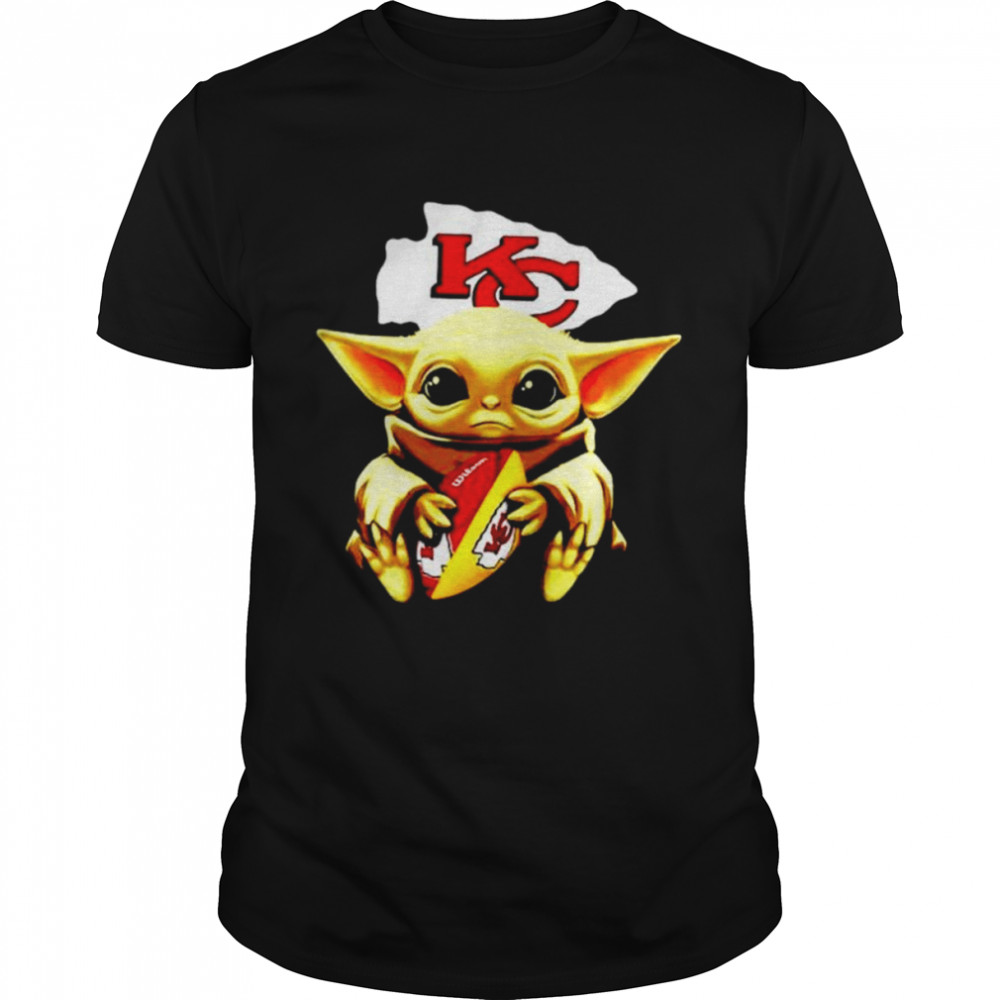 Baby Yoda Hug Kansas City Chiefs Logo shirt