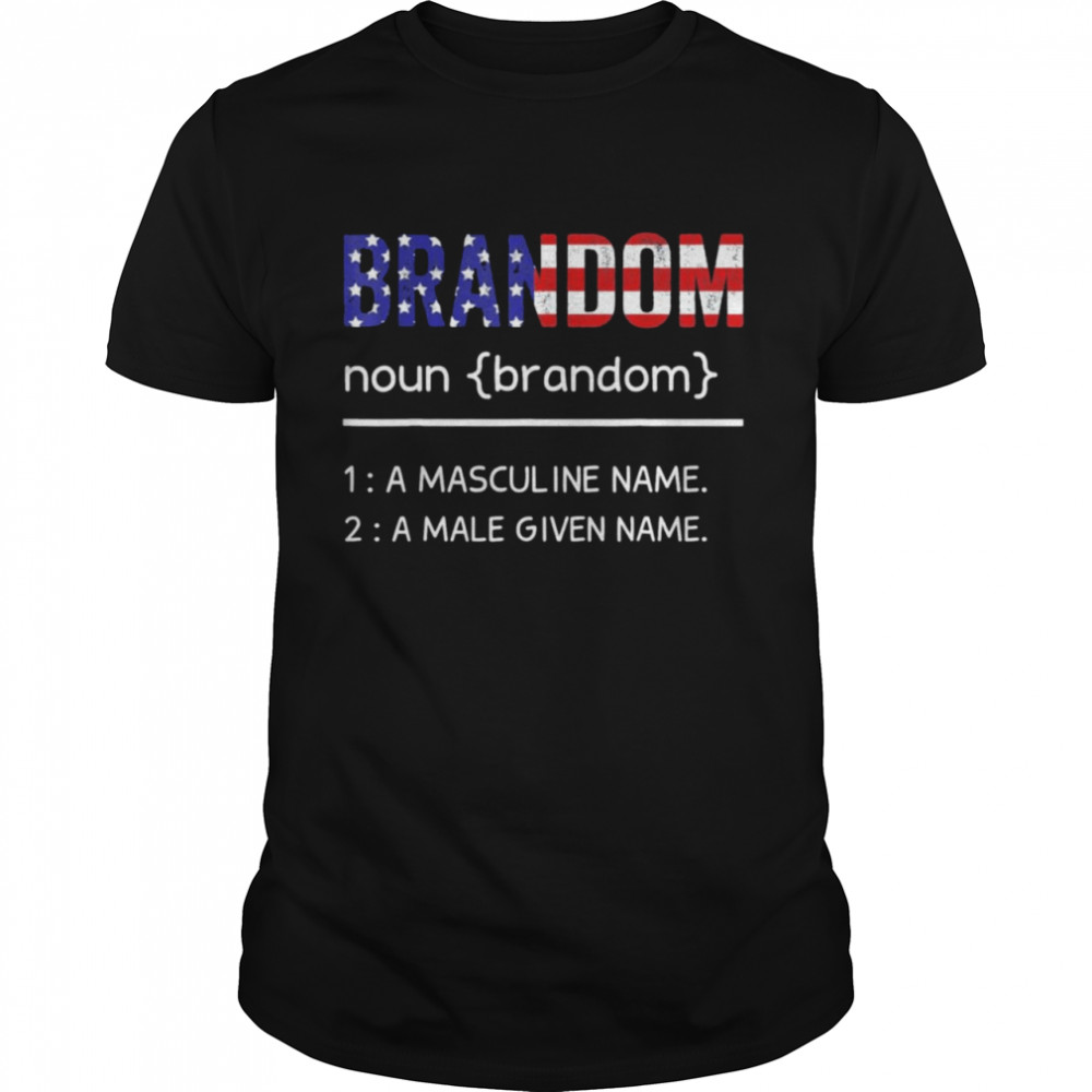 Lets Go Brandon Definition US Flag Tee Shirt