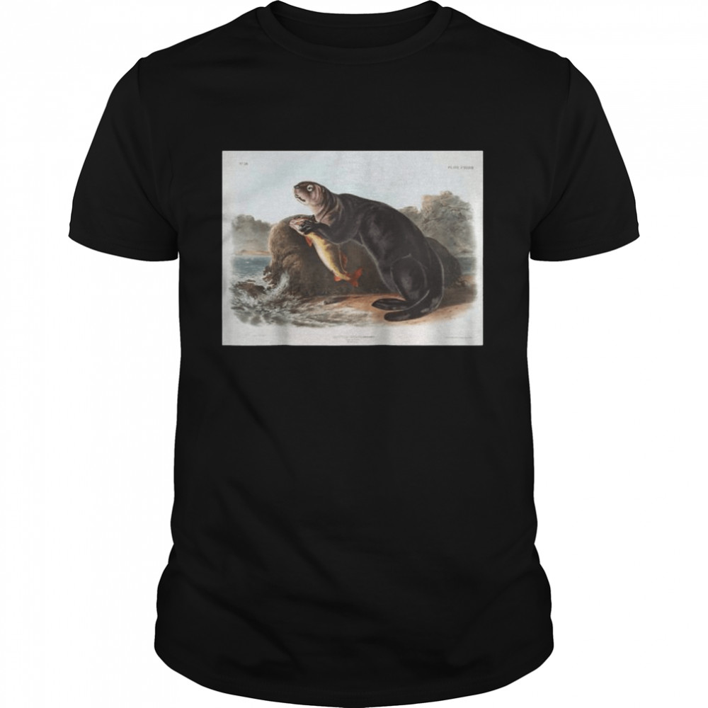 Vintage American Sea Otter Animal Illustration & Shirt