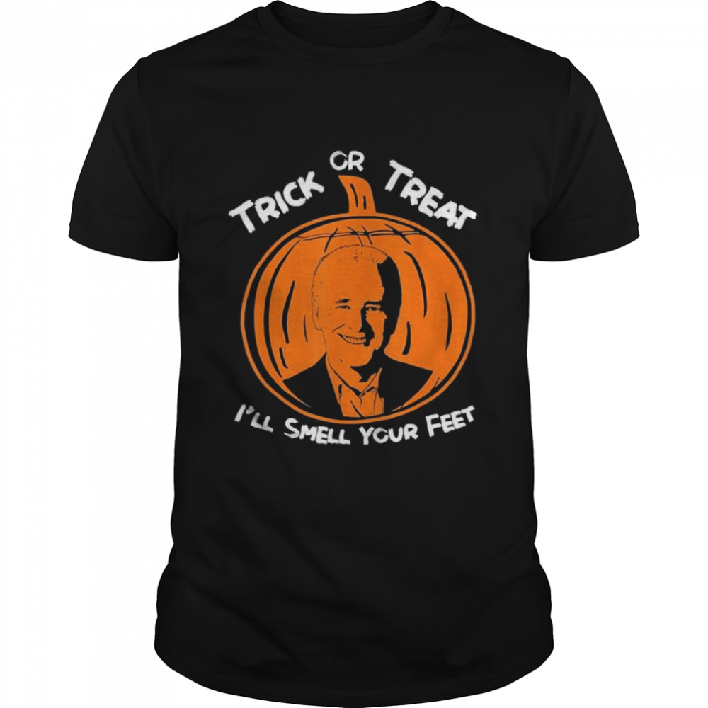 Trick Or Treat Joe Biden Pumpkin Costume 2021 Happy Halloween T-Shirt