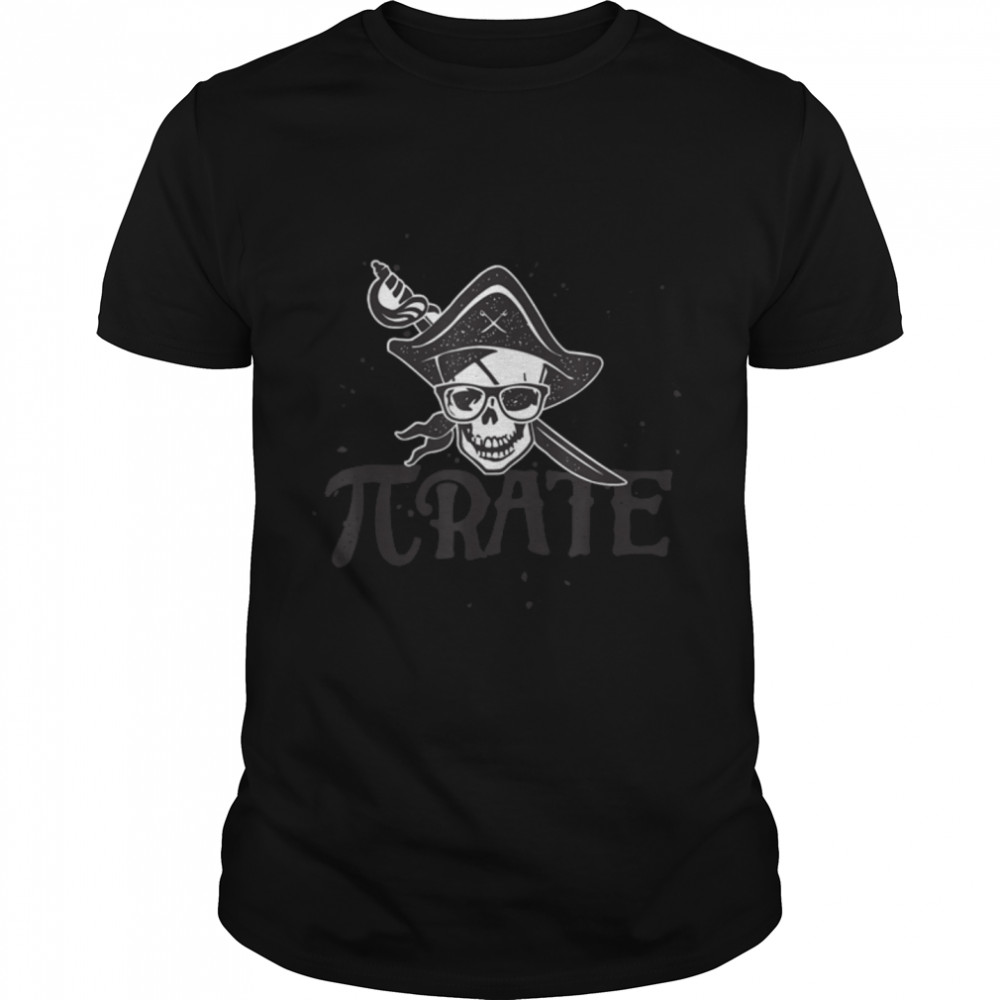 Pi rate pirate Funny Math Nerd Skull T-Shirt B08LMDZMCL