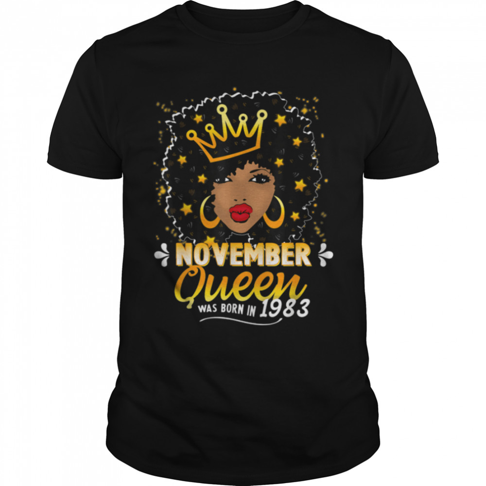 Queen November 38th Birthday Shirt Women 1983 38 Year Old T-Shirt B09K5KMQSW