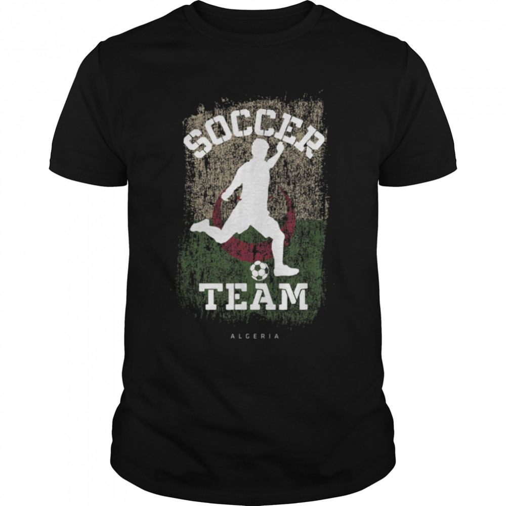 Soccer Algeria Flag Football Team Soccer Player T-Shirt B09K1ZSR23