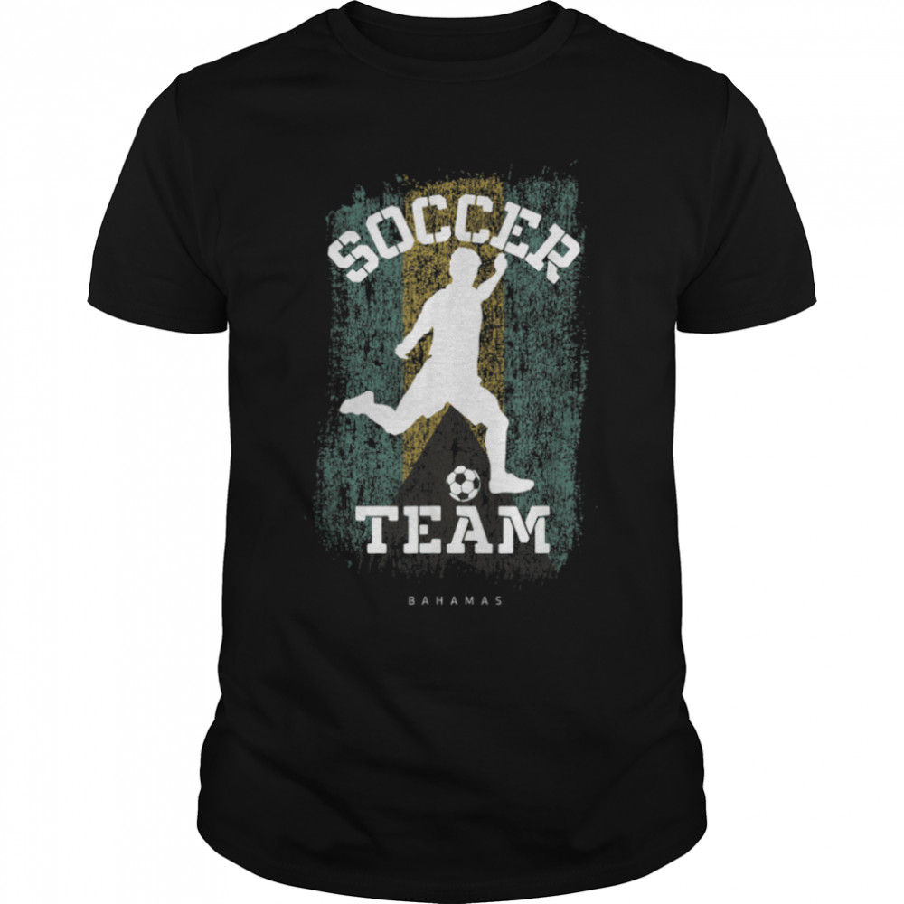 Soccer Bahamas Flag Football Team Soccer Player T-Shirt B09K1X191J