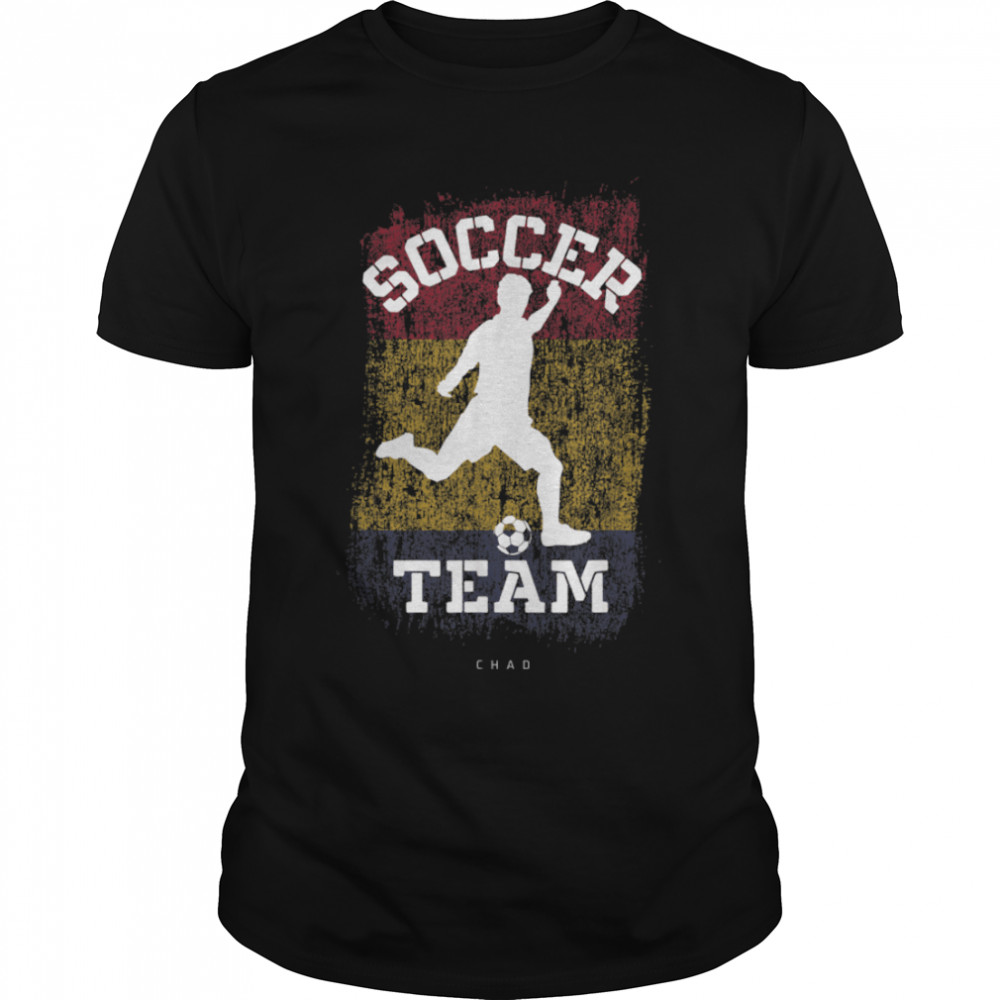 Soccer Chad Flag Football Team Soccer Player T-Shirt B09JPF5W7N