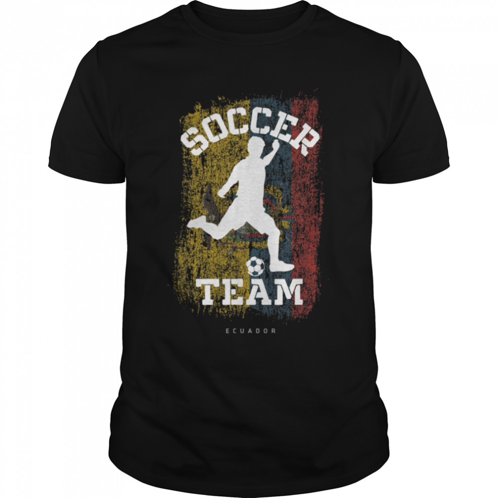 Soccer Ecuador Flag Football Team Soccer Player T-Shirt B09JPDND9Y