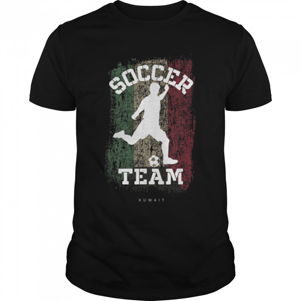 Soccer Kuwait Flag Football Team Soccer Player T-Shirt B09JPF87Z8