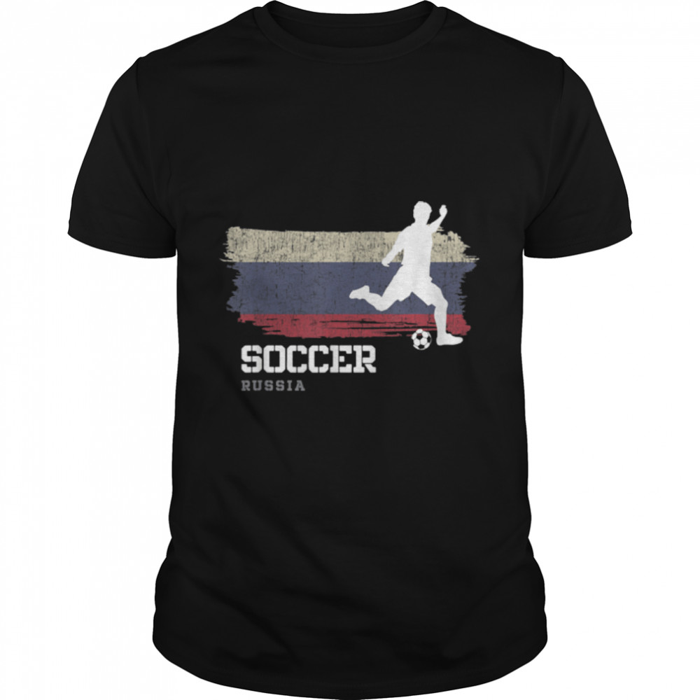 Soccer Russia Flag Football Team Soccer Player T-Shirt B09K1RK3ST