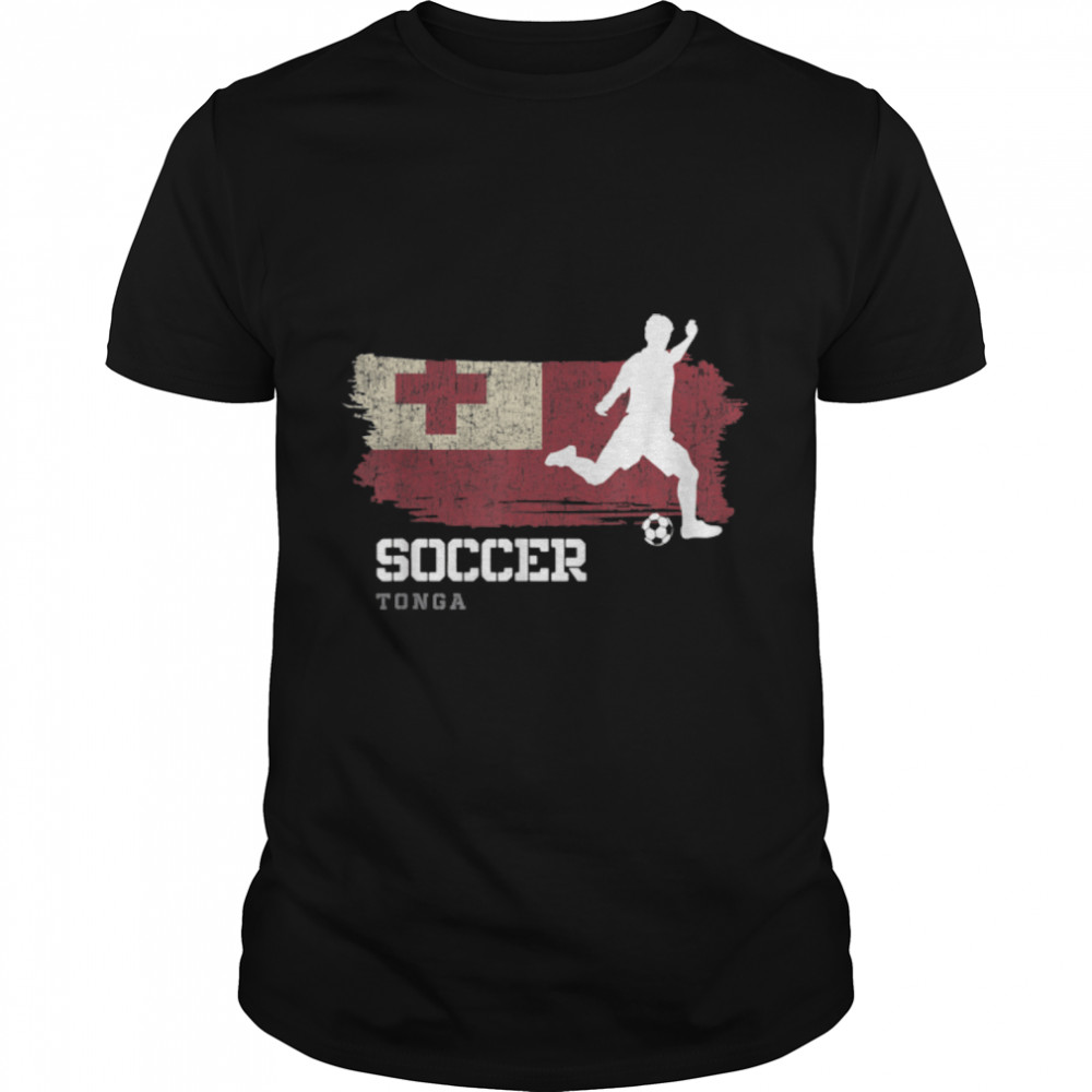 Soccer Tonga Flag Football Team Soccer Player T-Shirt B09JZZ1LF8