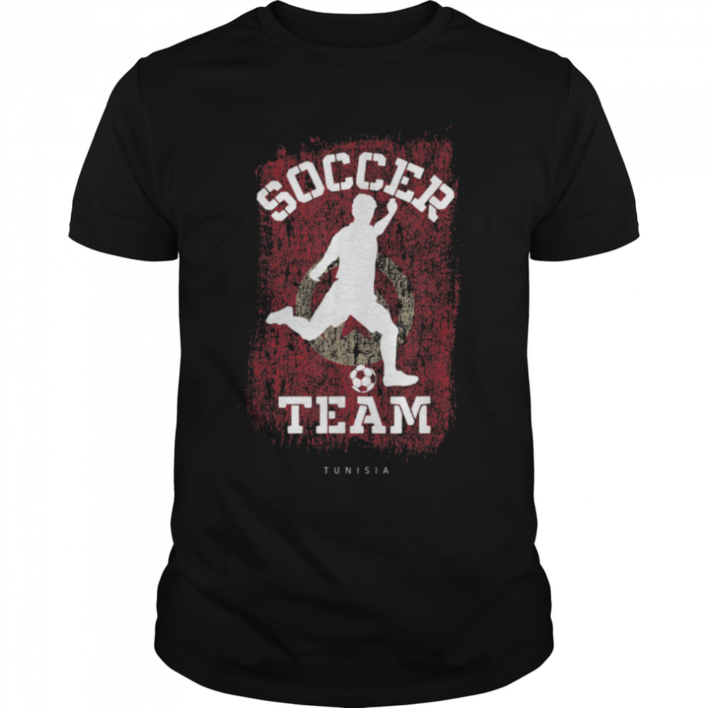 Soccer Tunisia Flag Football Team Soccer Player T-Shirt B09JPFXCP4