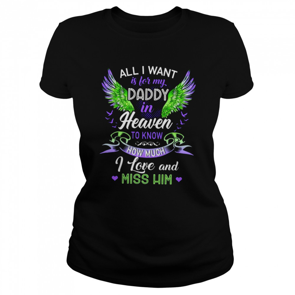 All i want is for my daddy in heaven to know how much shirt Classic Women's T-shirt