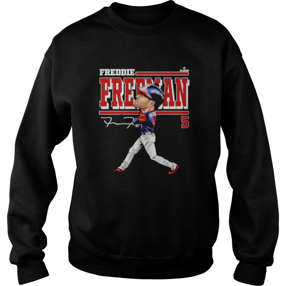 Atlanta Braves Freddie Freeman Chibi Signature  Unisex Sweatshirt