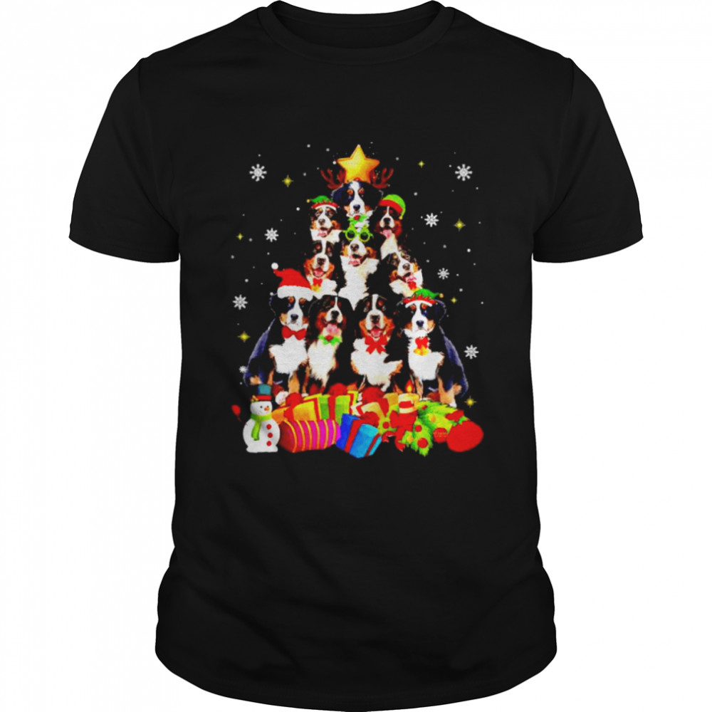 bernese Mountain Christmas tree shirt