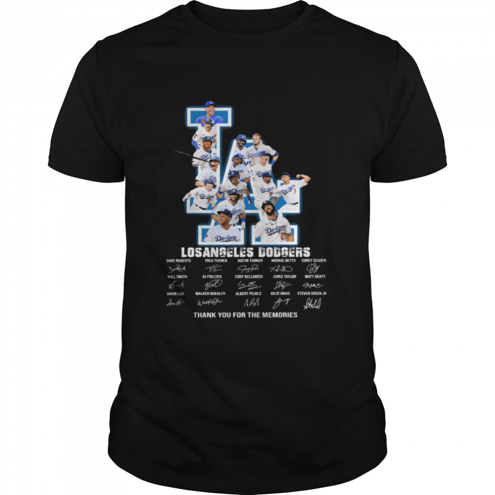 Los Angeles Dodgers thank you for the memories signatures shirt