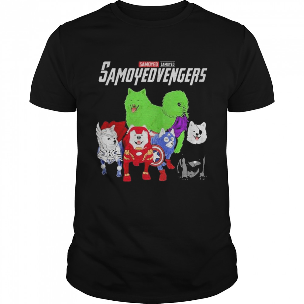 Samoyedvengers Samoyed Marvel Avengers shirt