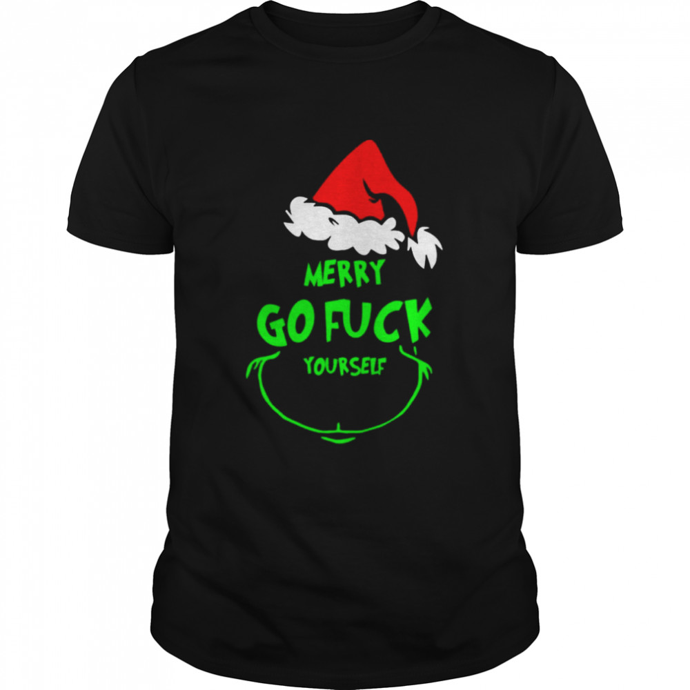 santa Hat Merry go fuck yourself shirt