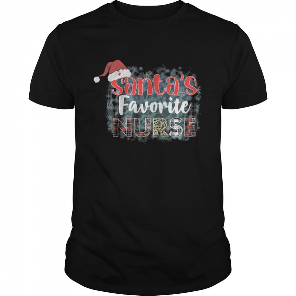 Santa’s Favorite Nurse Merry Christmas T-Shirt
