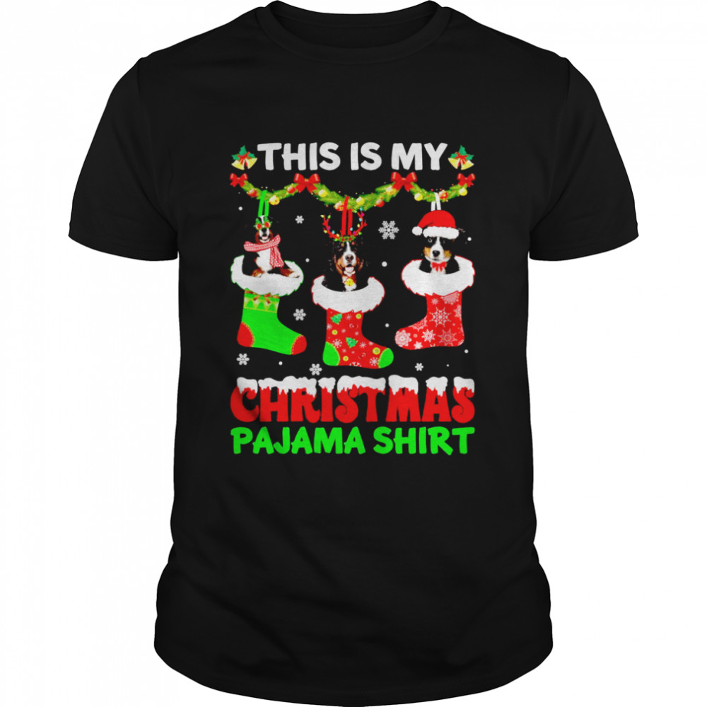 This Is My Christmas Pajama Bernese Mountain Dog Puppy Shirt