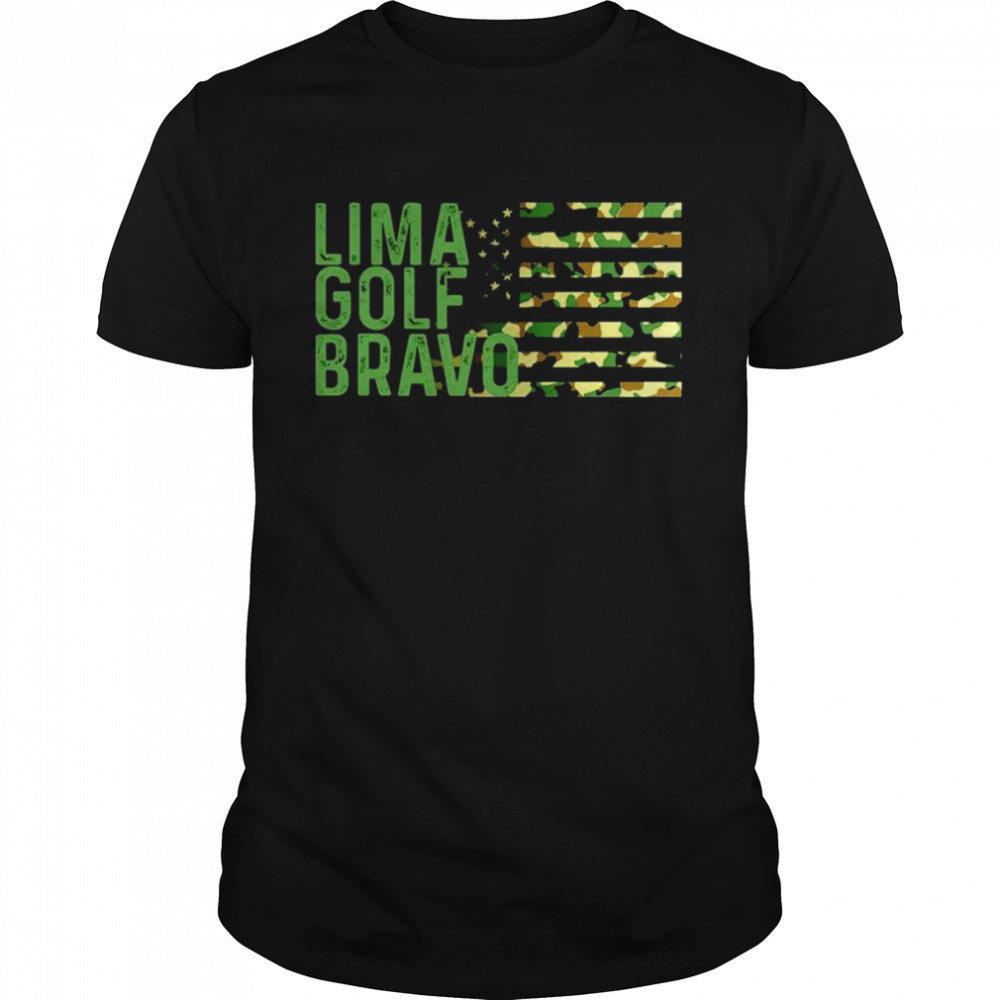 Lima Golf Bravo American flag shirt