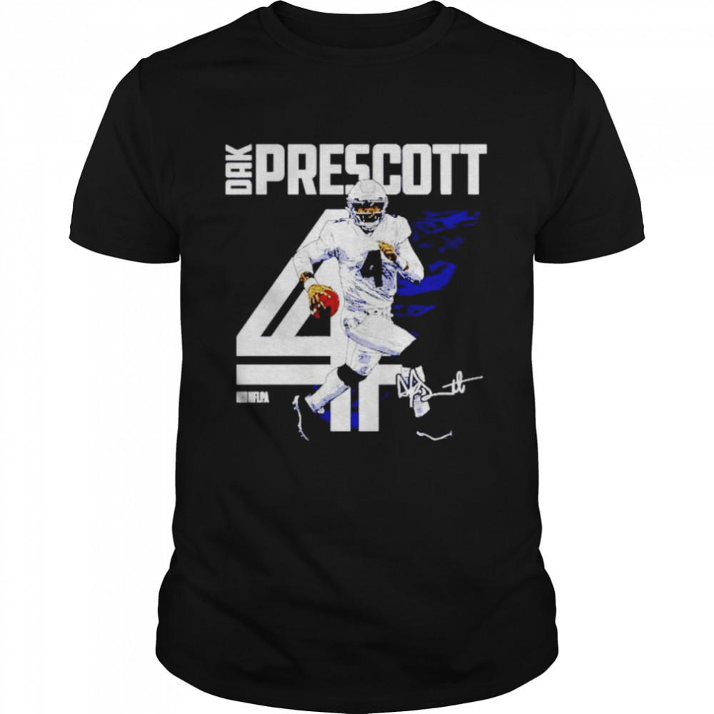 Nice dallas Cowboys Dak Prescott inline signature shirt