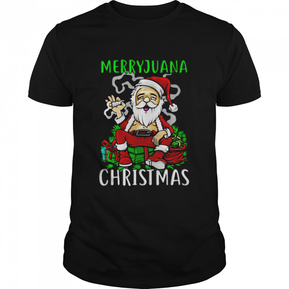 Santa Smoking Weed Marijuana Christmas T-shirt
