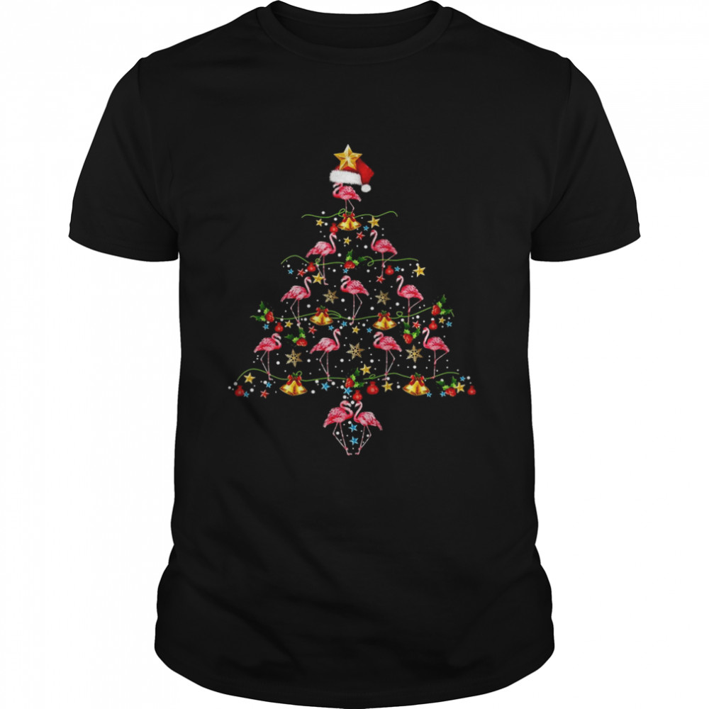 Xmas Lighting Santa Flamingo Christmas Tree Come Back Sweater T-shirt