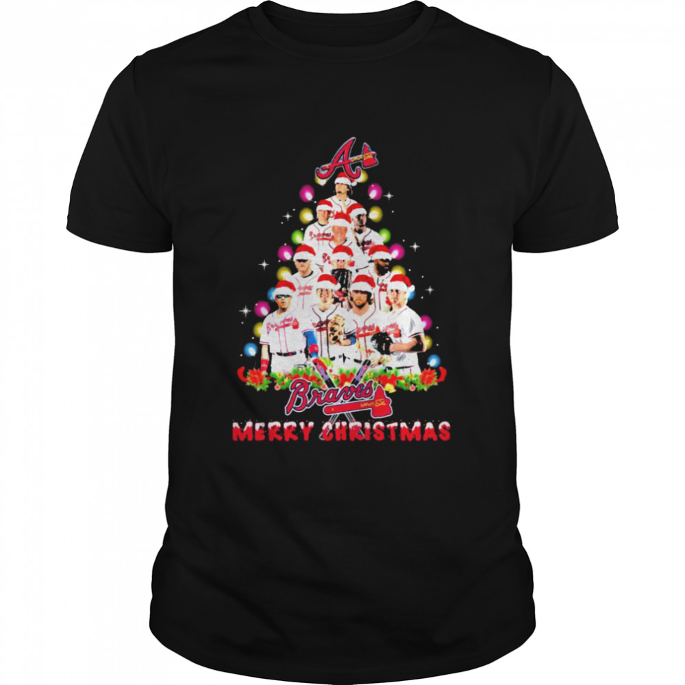 Atlanta Braves Players Christmas Tree Merry Christmas Shirt