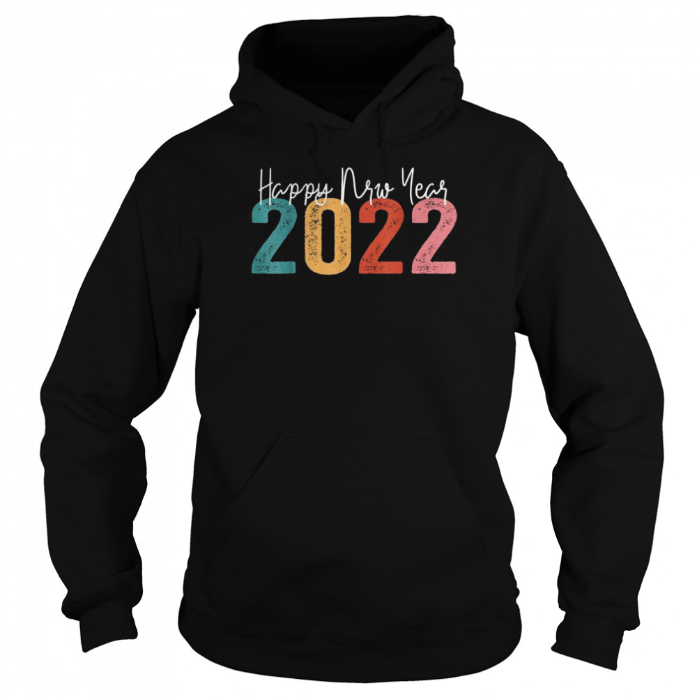 Happy New Year 2022 Vintage New Years Eve Party Supplies  Unisex Hoodie