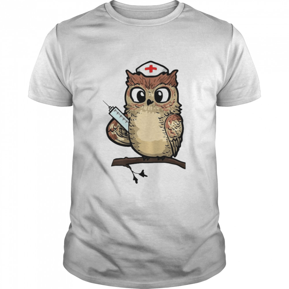 Owl Nursing Proud Night Shift Nurse T-shirt